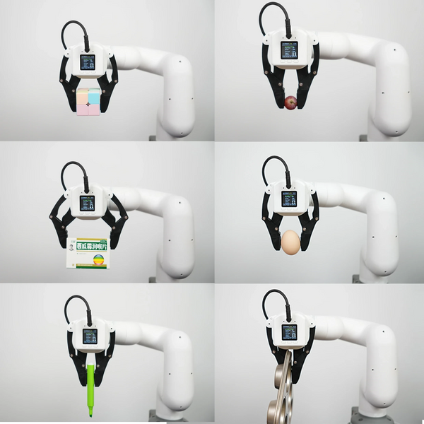 myGripper F100 for myCobot 320 - Force-Controlled Gripper with Bonus Flexible Fingertips (Replaceable)