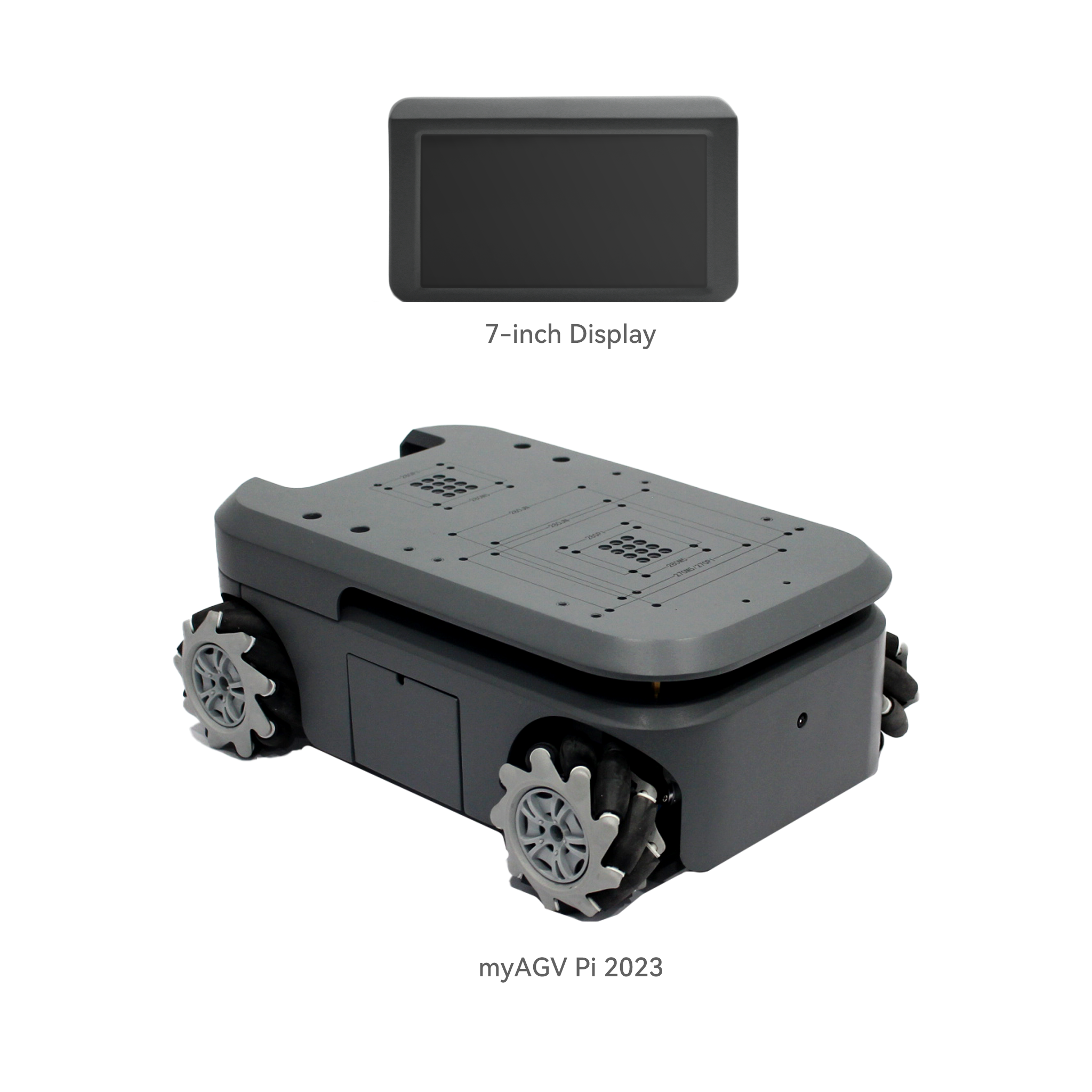 myAGV PI - Mobile Chassis Autonomous Navigation Raspberry Pi Robot Kit 2D/3D Mapping, Smart 4-Wheel Drive Vehicle with Gamepad